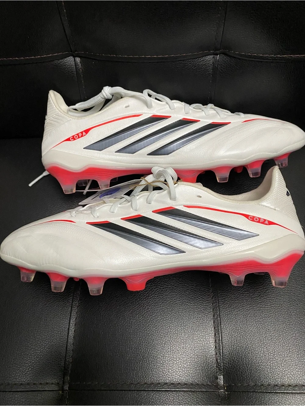 Adidas Copa pure 4 elite Men’s White Soccer Cleats with Red Accent